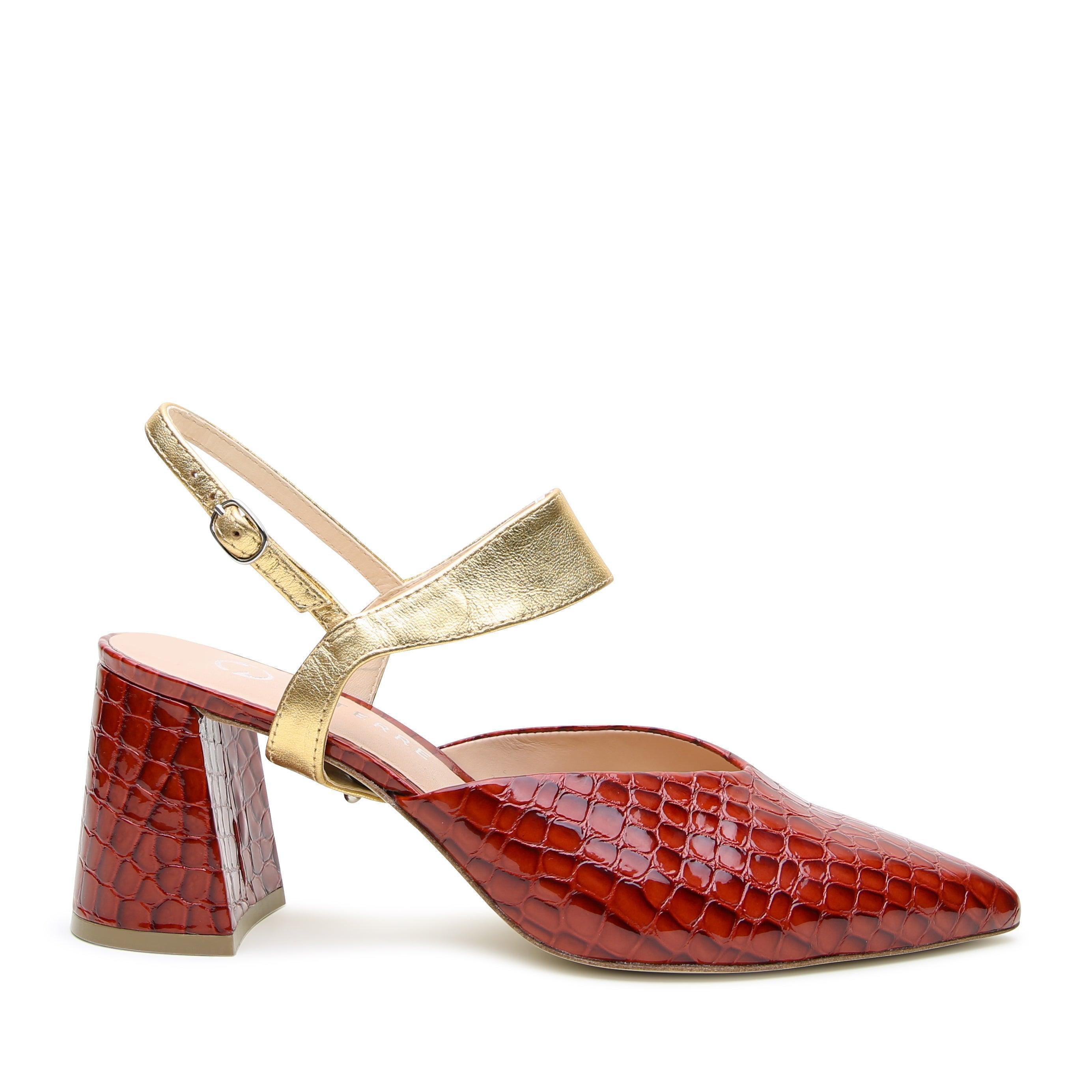 Clay Croc V Mule + Gold Elsie | Alterre Customizable Mules