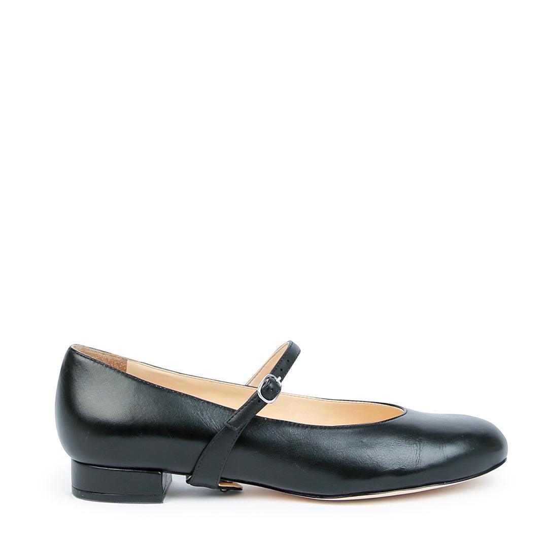 Black Ballet Flat Twiggy Strap
