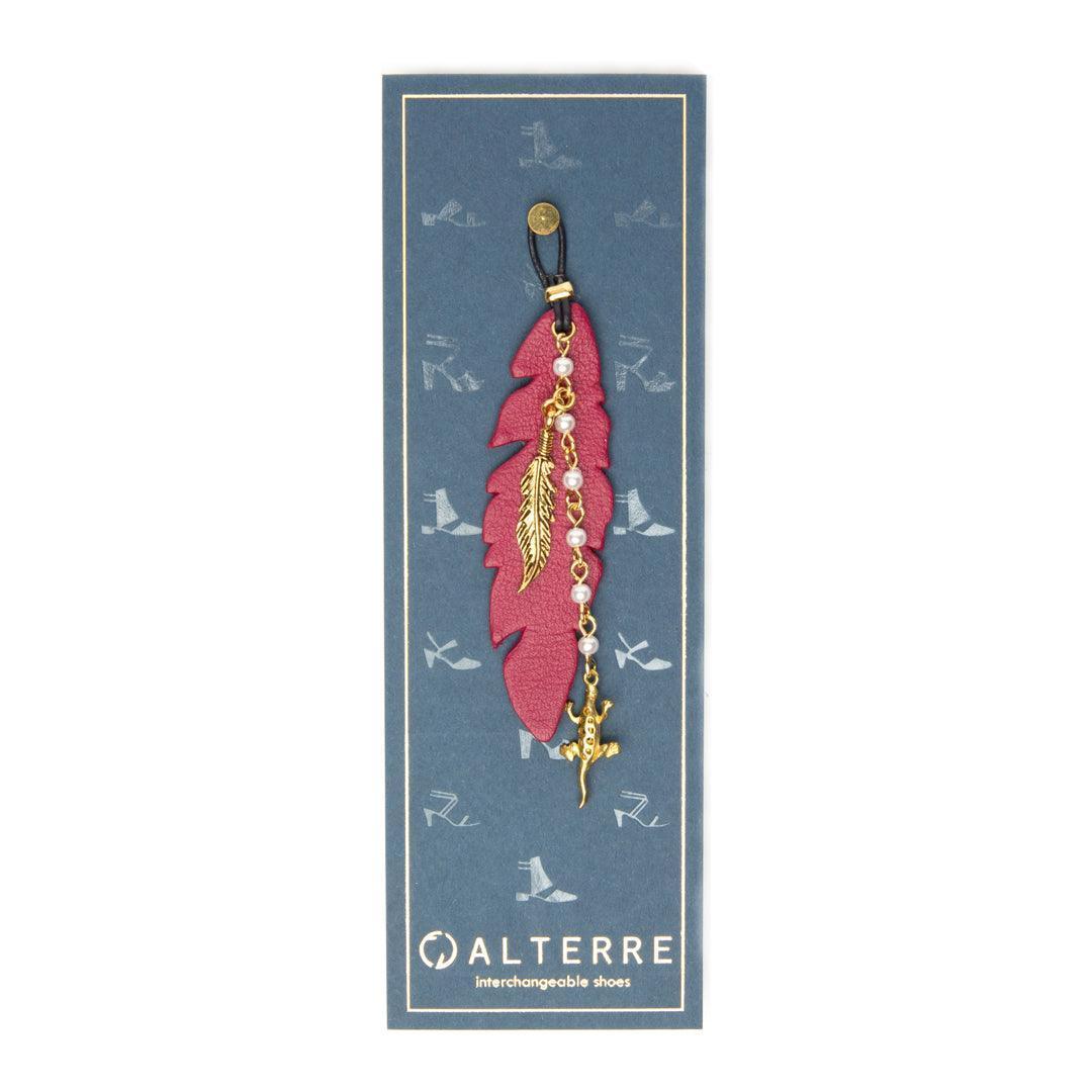 Malbec Feather Shoe Charm