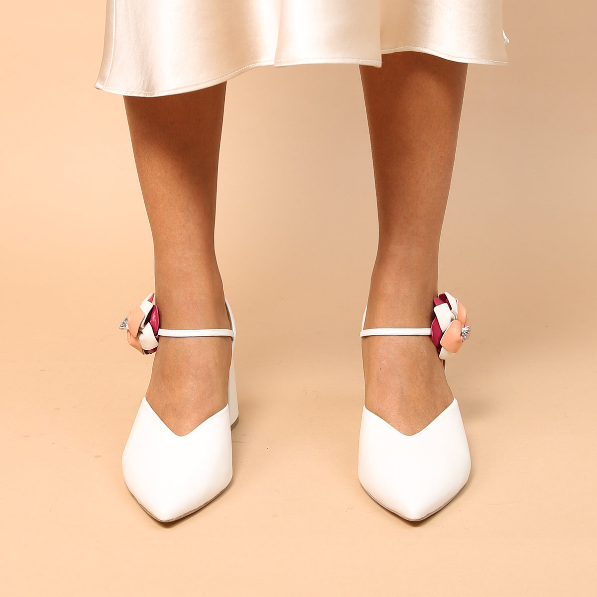 Sustainable Style | Blush Multi Flower Strap Accessory – Customizable & Ethically Made Shoe Strap by Alterre