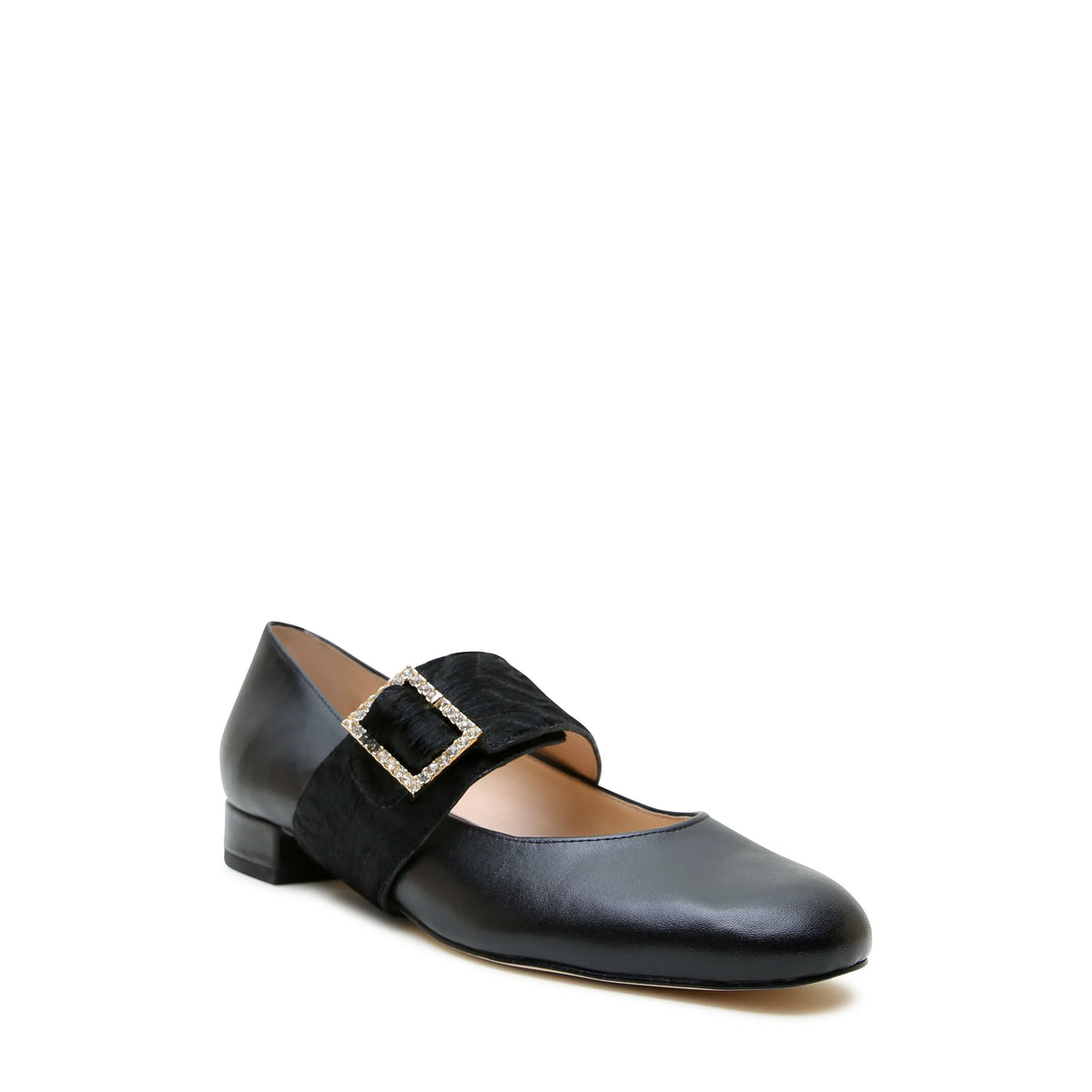 Black Ballet Flat+ Hairy Zebra Grace Strap | Alterre Interchangeable Flats - Customizable 2-in-1 Shoes