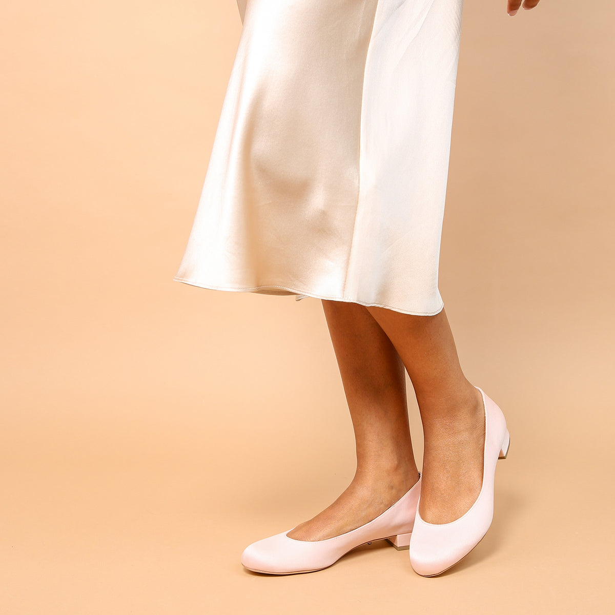 Shop Rose Satin Ballet Flat | Customizable, Comfortable & Sustainable Shoes That Give Back – Ethical Luxury by Alterre