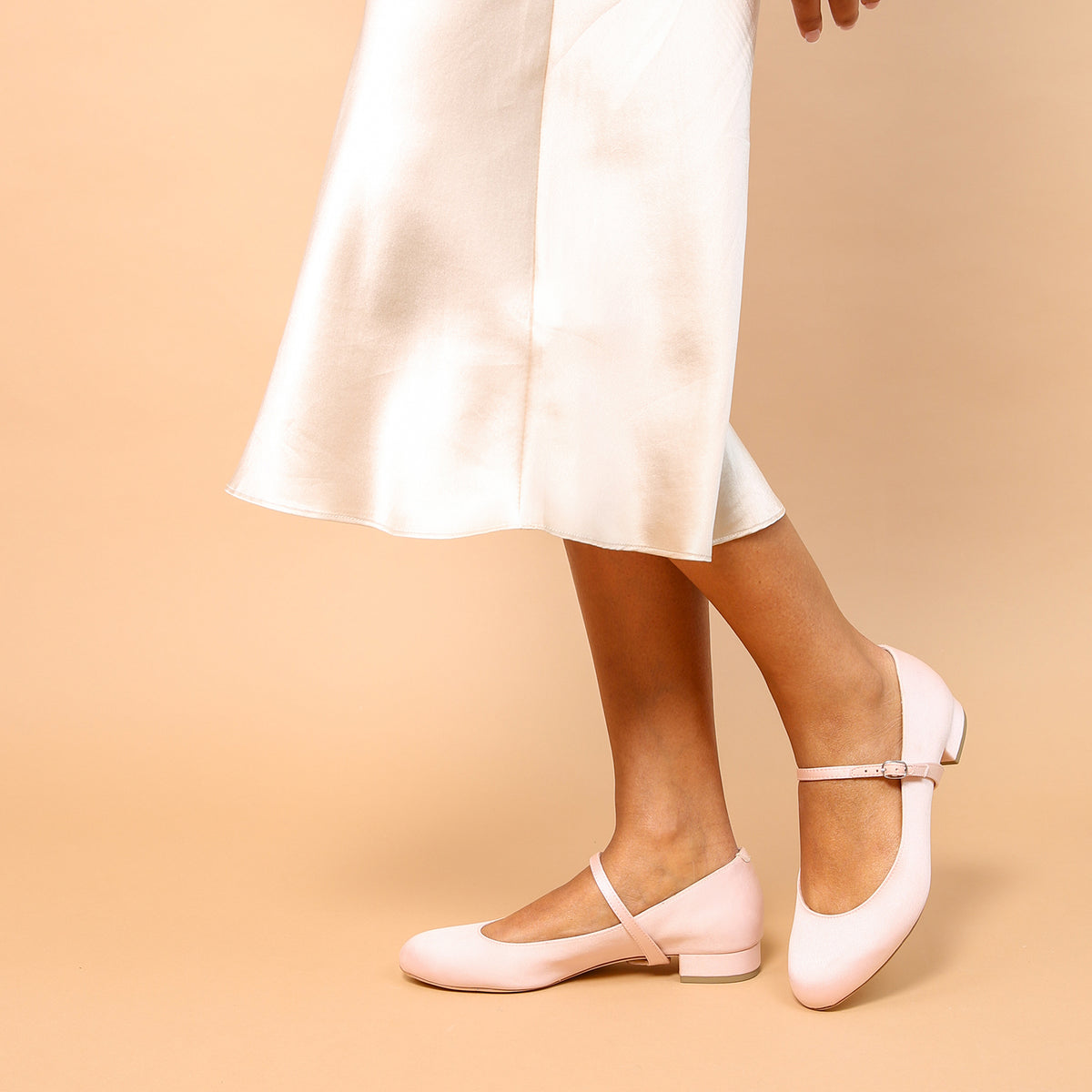 Shop Rose Satin Ballet Flat + Twiggy Strap | Customizable, Comfortable & Sustainable Shoes That Give Back – Ethical Luxury by Alterre