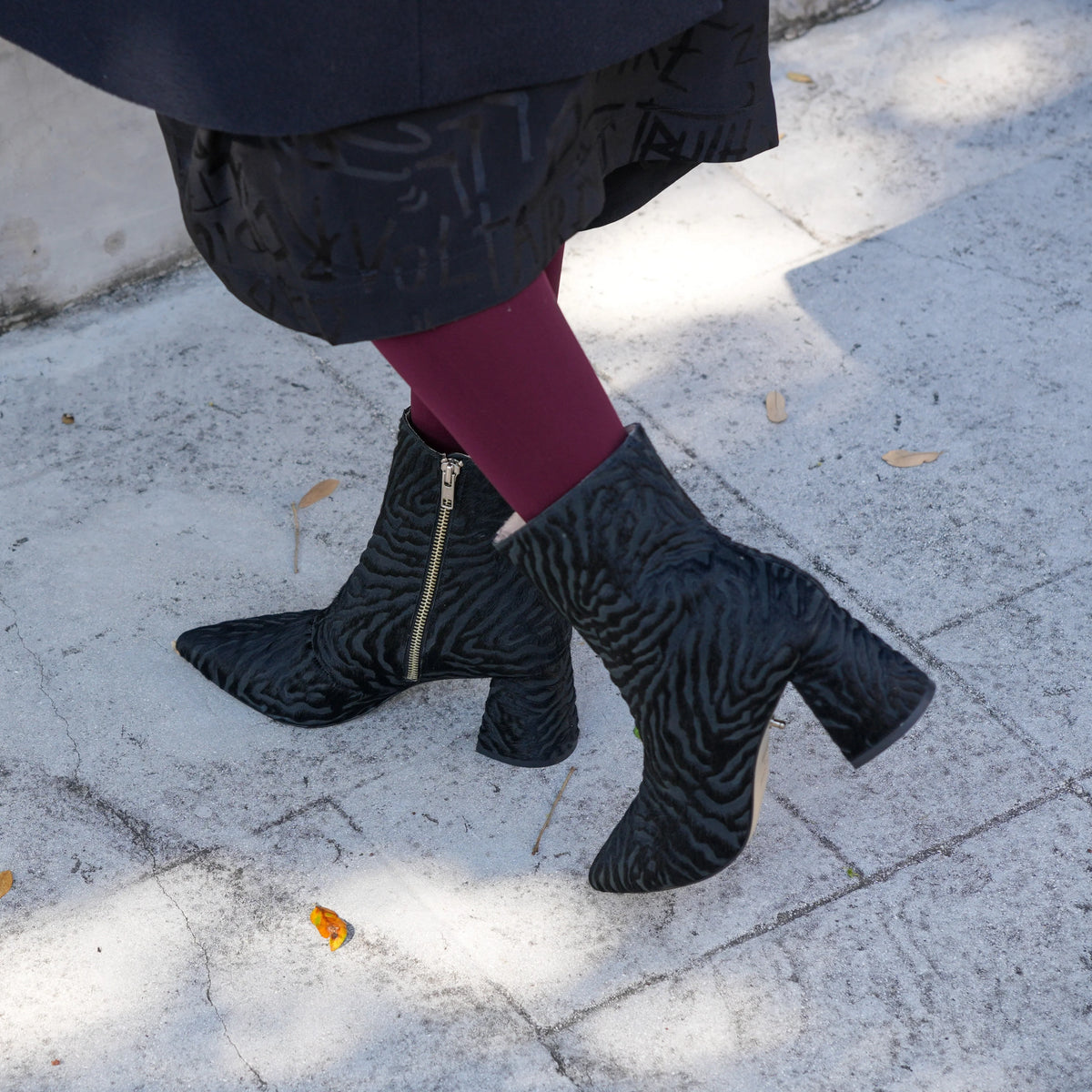 Sustainable Hairy Zebra Boots | Alterre Interchangeable, Eco-Friendly Footwear