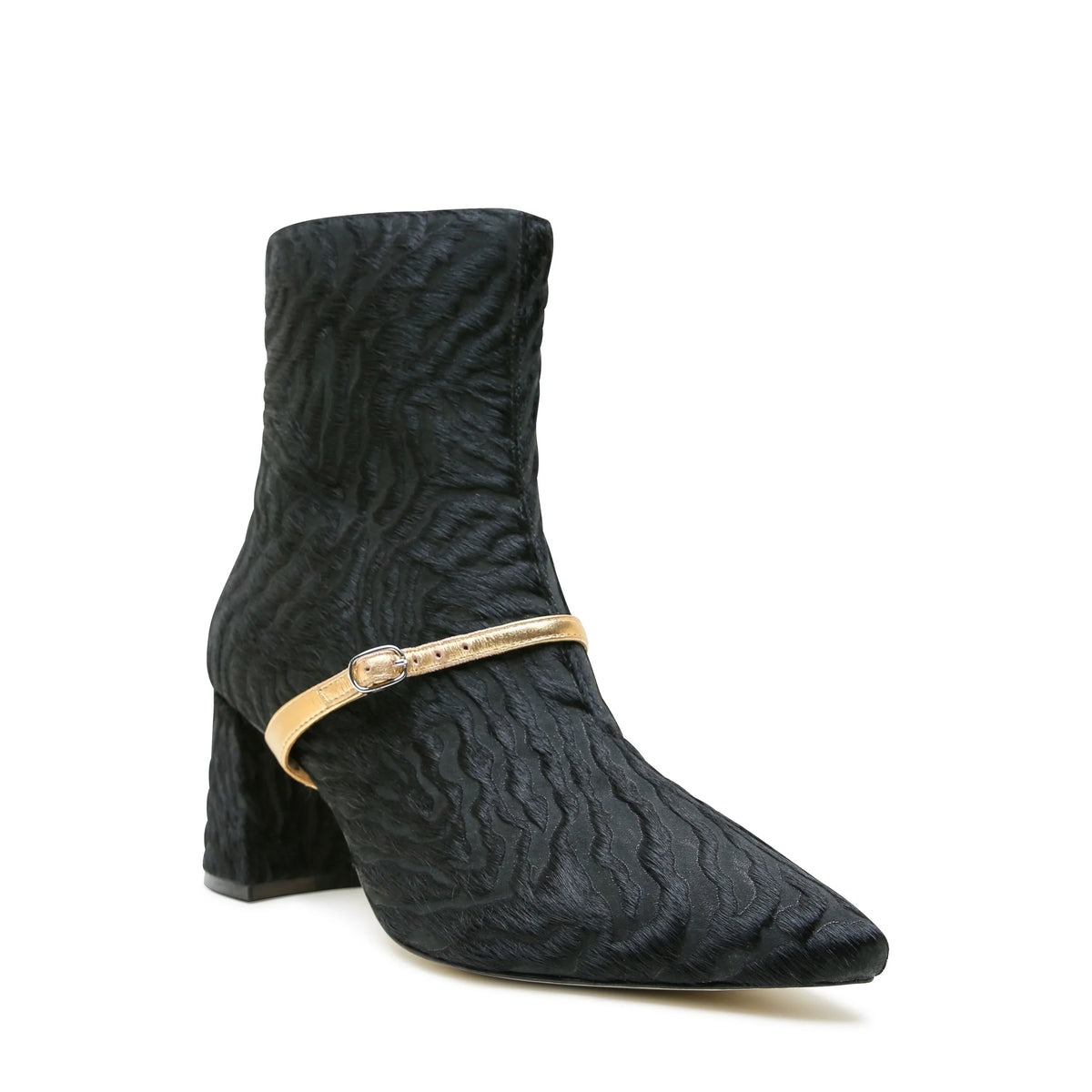 Shop Hairy Zebra Boot + Gold Twiggy Strap | Alterre Interchangeable Boots - Sustainable & Ethical Footwear