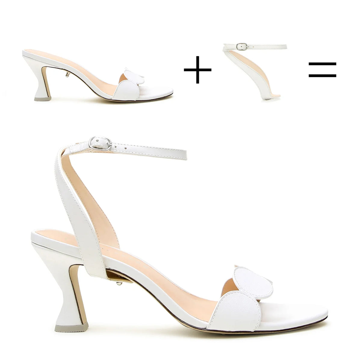 White Geo Sandal + Marilyn Strap