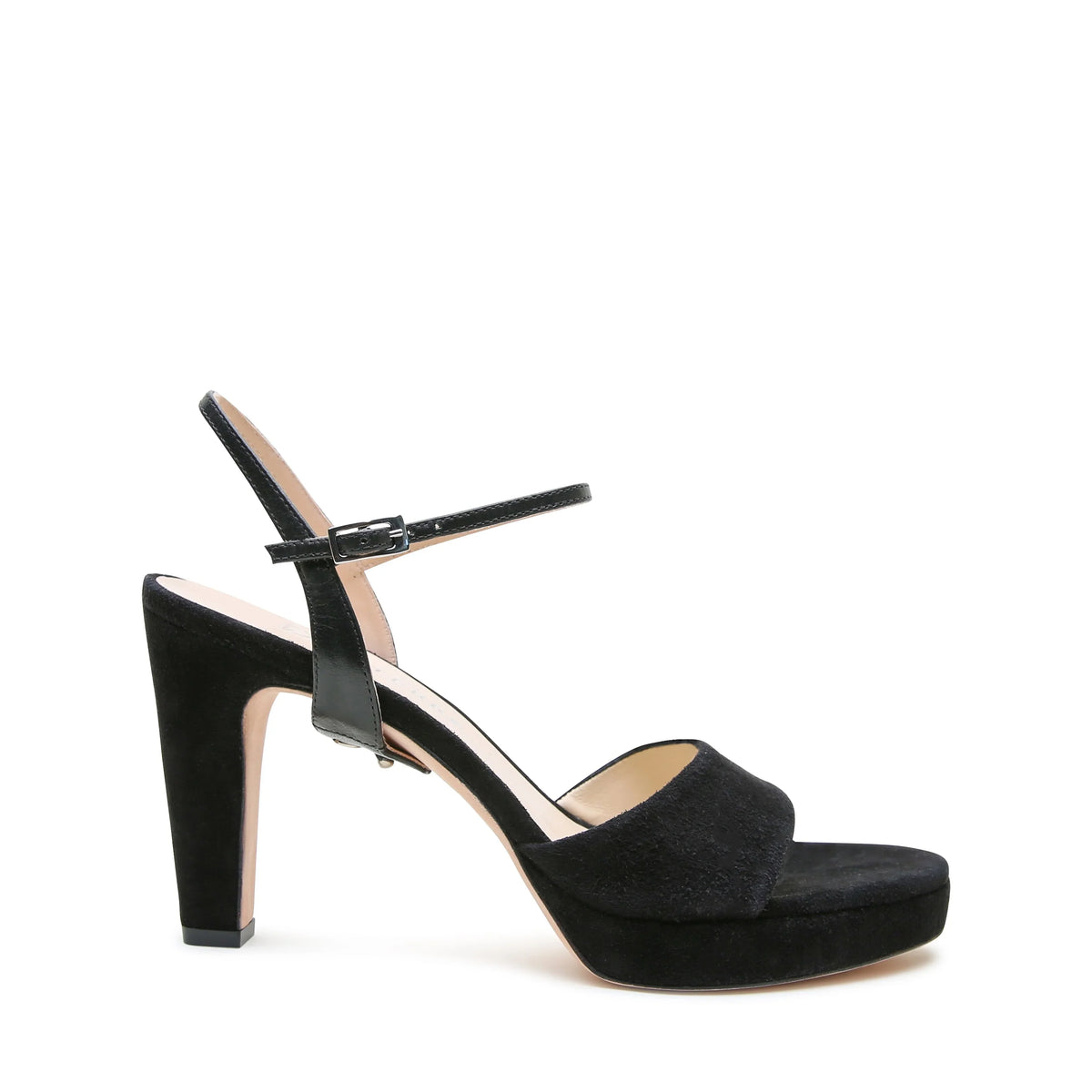 Shop Black Suede Platform + Black AmalStrap | Alterre Interchangeable Heels - Sustainable & Ethical Footwear