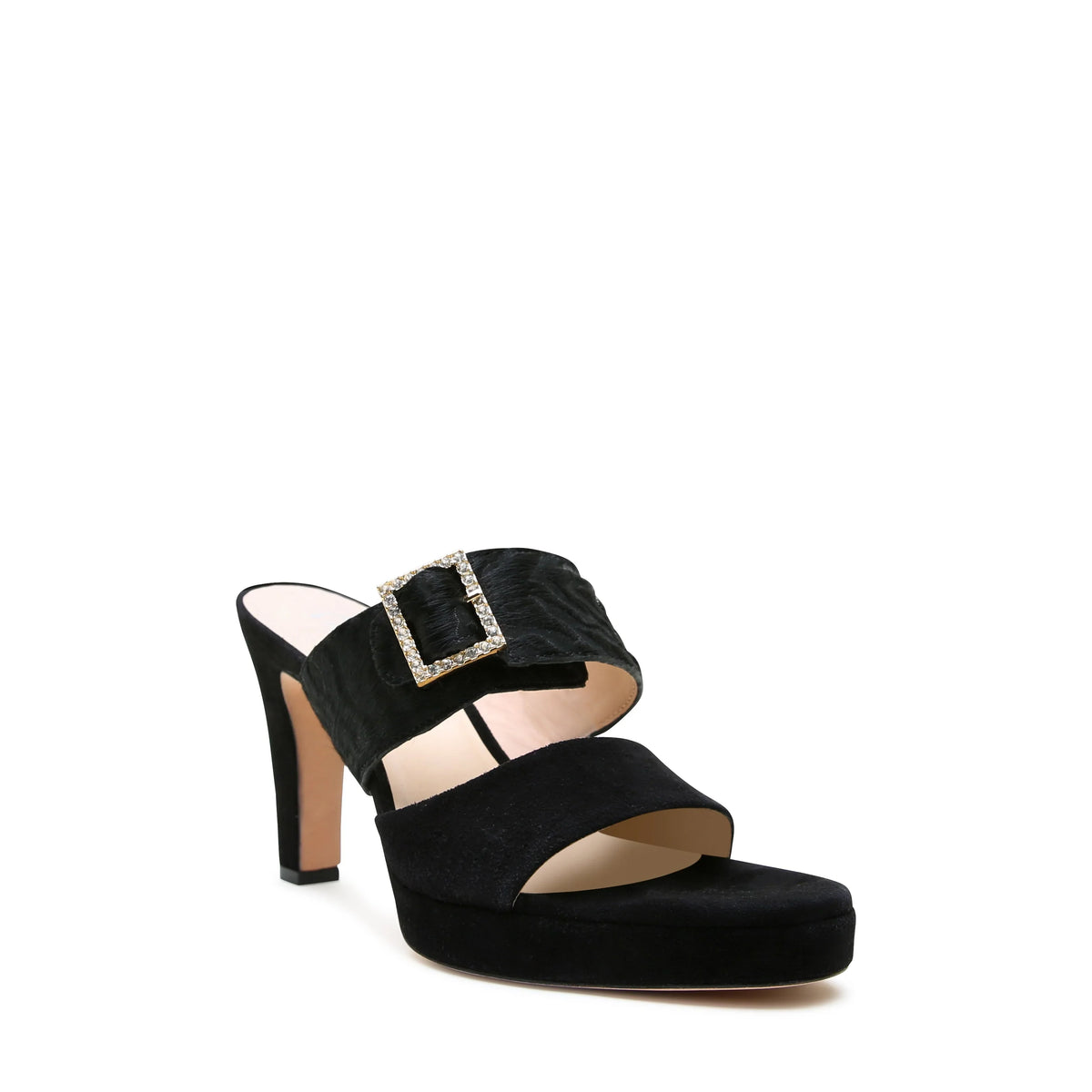 Black Suede Platform + Hairy Zebra Grace Strap | Alterre Interchangeable Heels - Customizable 2-in-1 Shoes