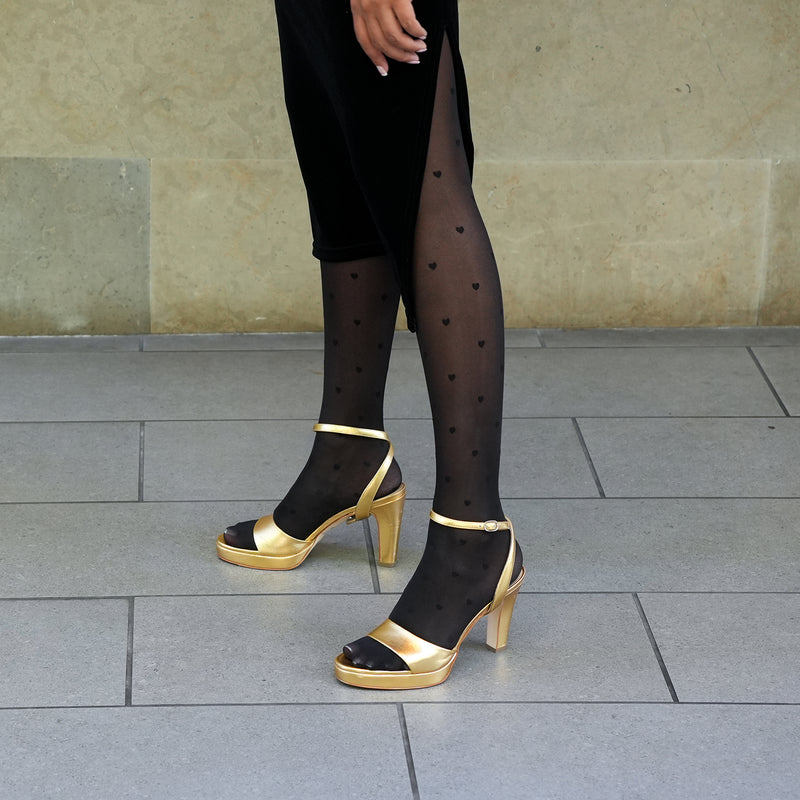 Shop Gold Lo Platform + Marilyn Strap | Customizable, Comfortable & Sustainable Shoes That Give Back – Ethical Luxury by Alterre