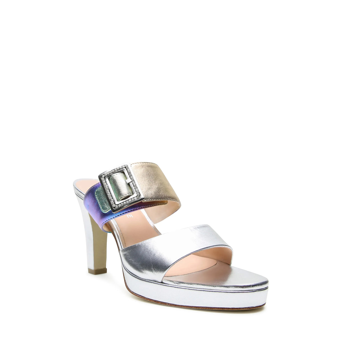 Silver Lo Platform + Galaxy Grace Strap | Alterre Interchangeable Heels - Customizable 2-in-1 Shoes
