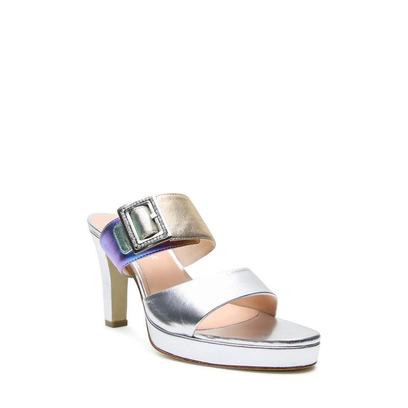 Silver Lo Platform + Galaxy Grace Strap | Alterre Interchangeable Heels - Customizable 2-in-1 Shoes