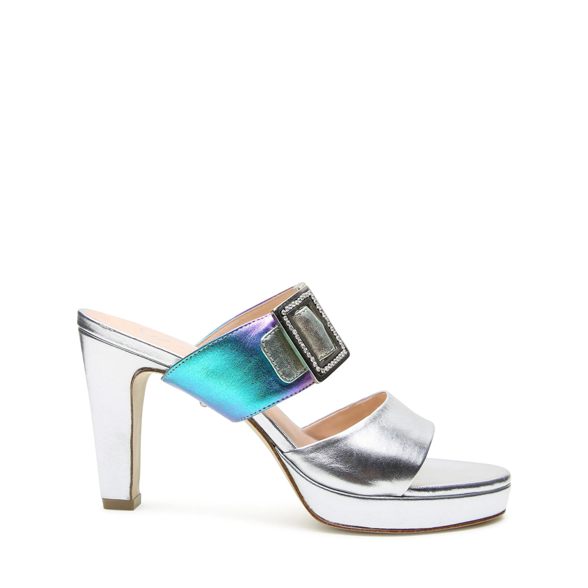 Shop Silver Lo Platform + Galaxy Grace Strap | Alterre Interchangeable Heels - Sustainable & Ethical Footwear