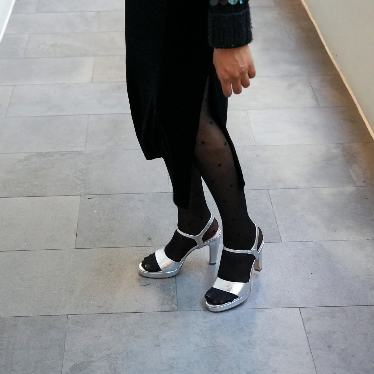 Silver Lo Platform + Jackie Strap