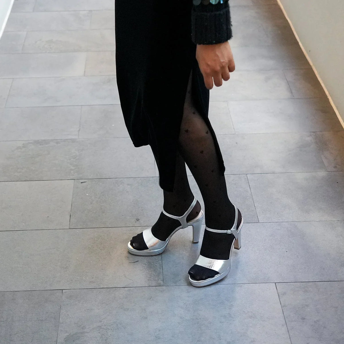 Silver Lo Platform + Jackie Custom Heels | Alterre Make A Shoe - Sustainable Shoes & Ethical Footwear