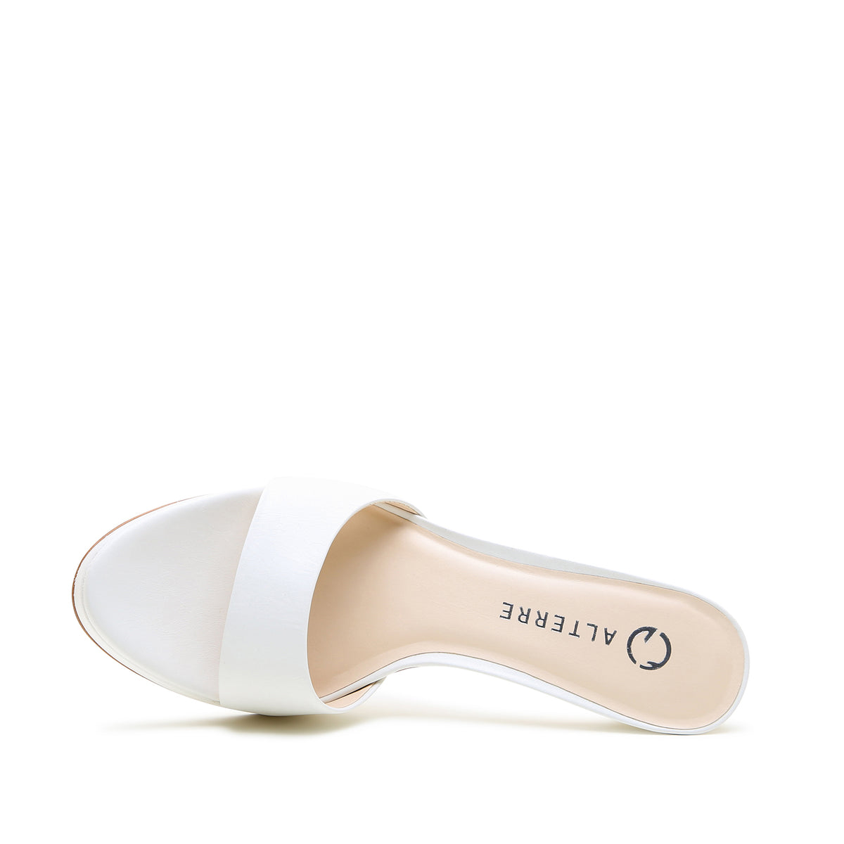 White Lo Platform by Alterre, designed for mix-and-match styling with leather upper and lining, composite leather sole and a cushioned foam insole.