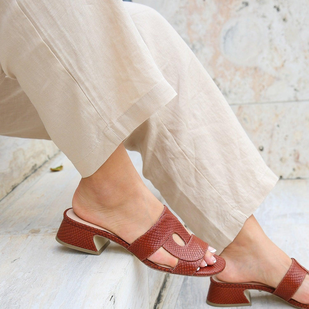 Shop Brown Snake Loop Sandals | Alterre Interchangeable Sandals - Sustainable & Ethical Footwear