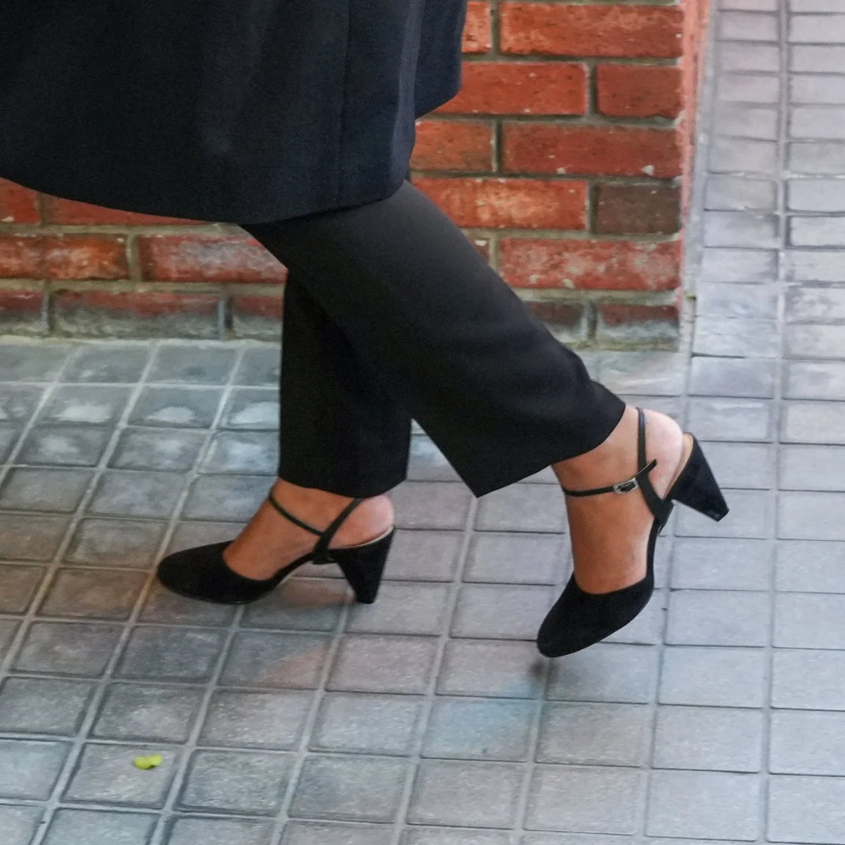 Black Suede Mule + Black Amal Strap | Alterre Interchangeable Heels - Customizable 2-in-1 Shoes