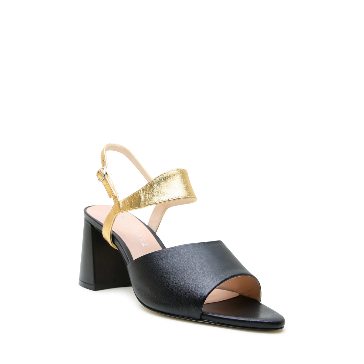 Black Point Sandal + Gold Elsie Strap | Alterre Interchangeable Heels - Customizable 2-in-1 Shoes