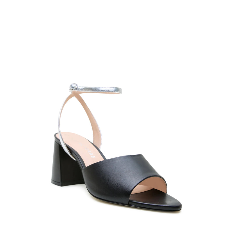 Black Point Sandal + Silver Marilyn Strap | Alterre Interchangeable Heels - Customizable 2-in-1 Shoes
