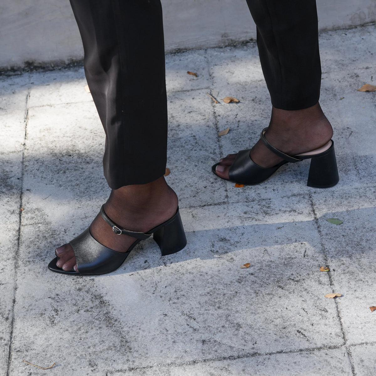 Sustainable Black Point + Twiggy Strap Sandals | Alterre Interchangeable, Eco-Friendly Footwear