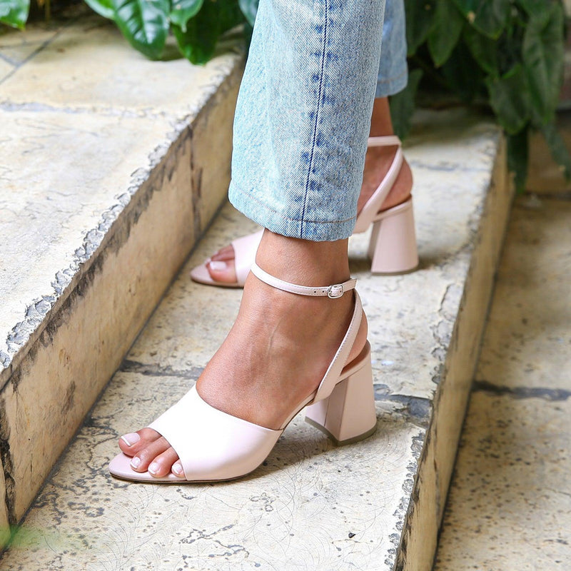 Sustainable Rose Pink Point Sandal + Marilyn | Alterre Interchangeable, Eco-Friendly Footwear