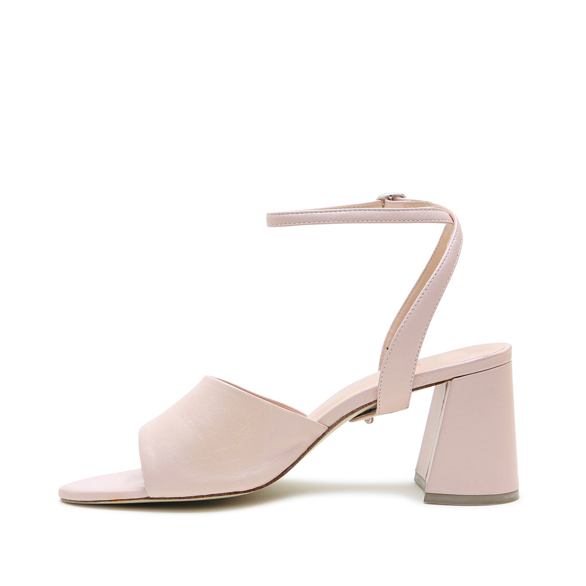 Rose Pink Point Sandal + Marilyn Strap by Alterre, featuring genuine leather upper and eco-leather sole, a 3-inch heel, a cushioned foam insole, and detachable strap styling.