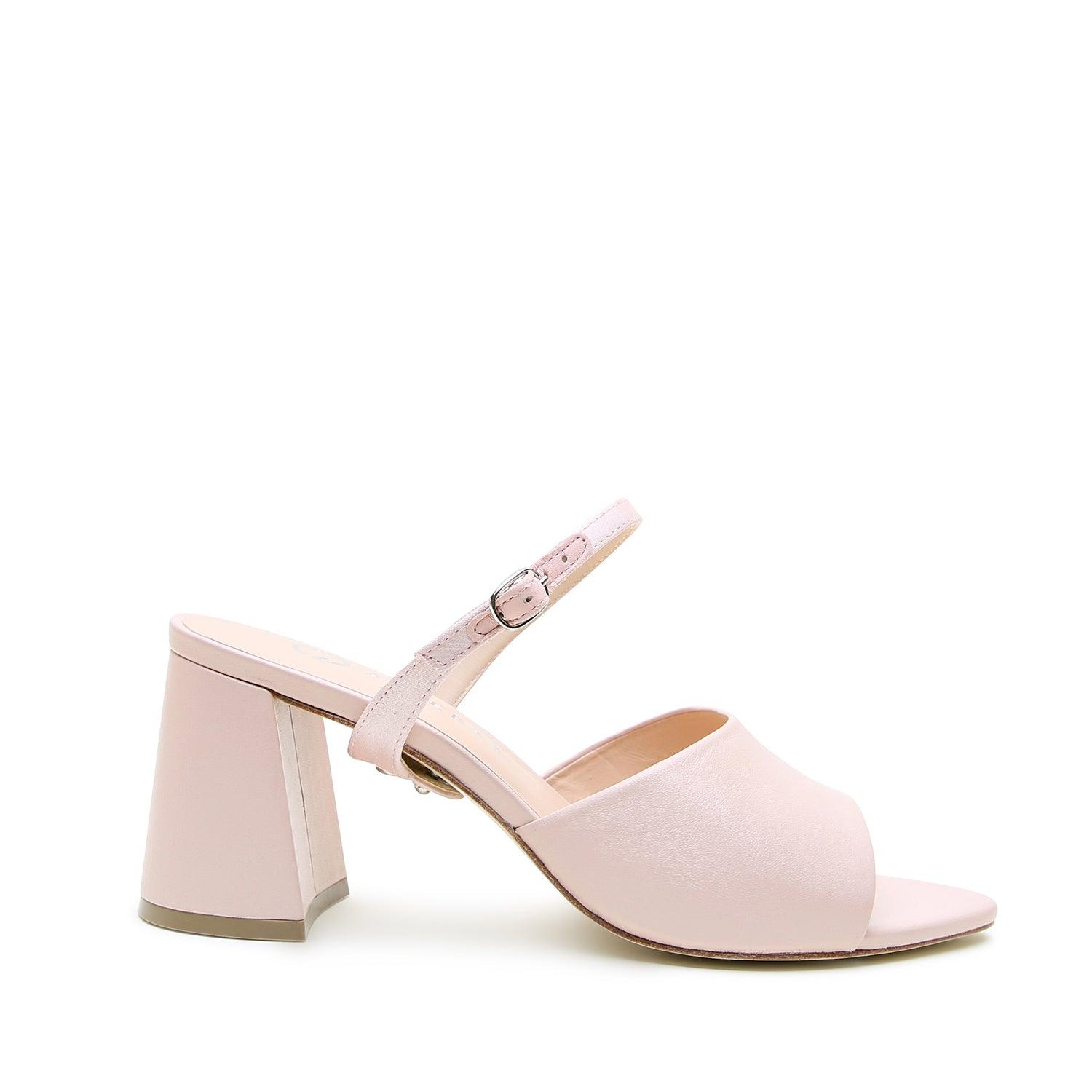 Rose Pink Point Sandal + Rose Satin Twiggy Strap