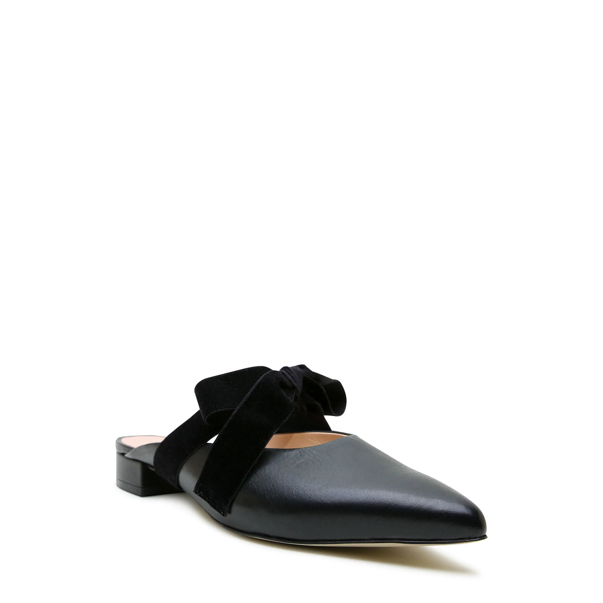 Black Point Slide + Black Velvet Marie Strap | Alterre Interchangeable Slides - Customizable 2-in-1 Shoes