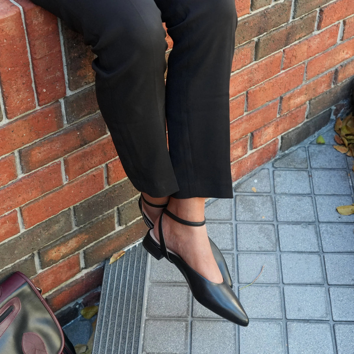 Black Point Slide + Marilyn Strap | Alterre Interchangeable Slides - Customizable 2-in-1 Shoes