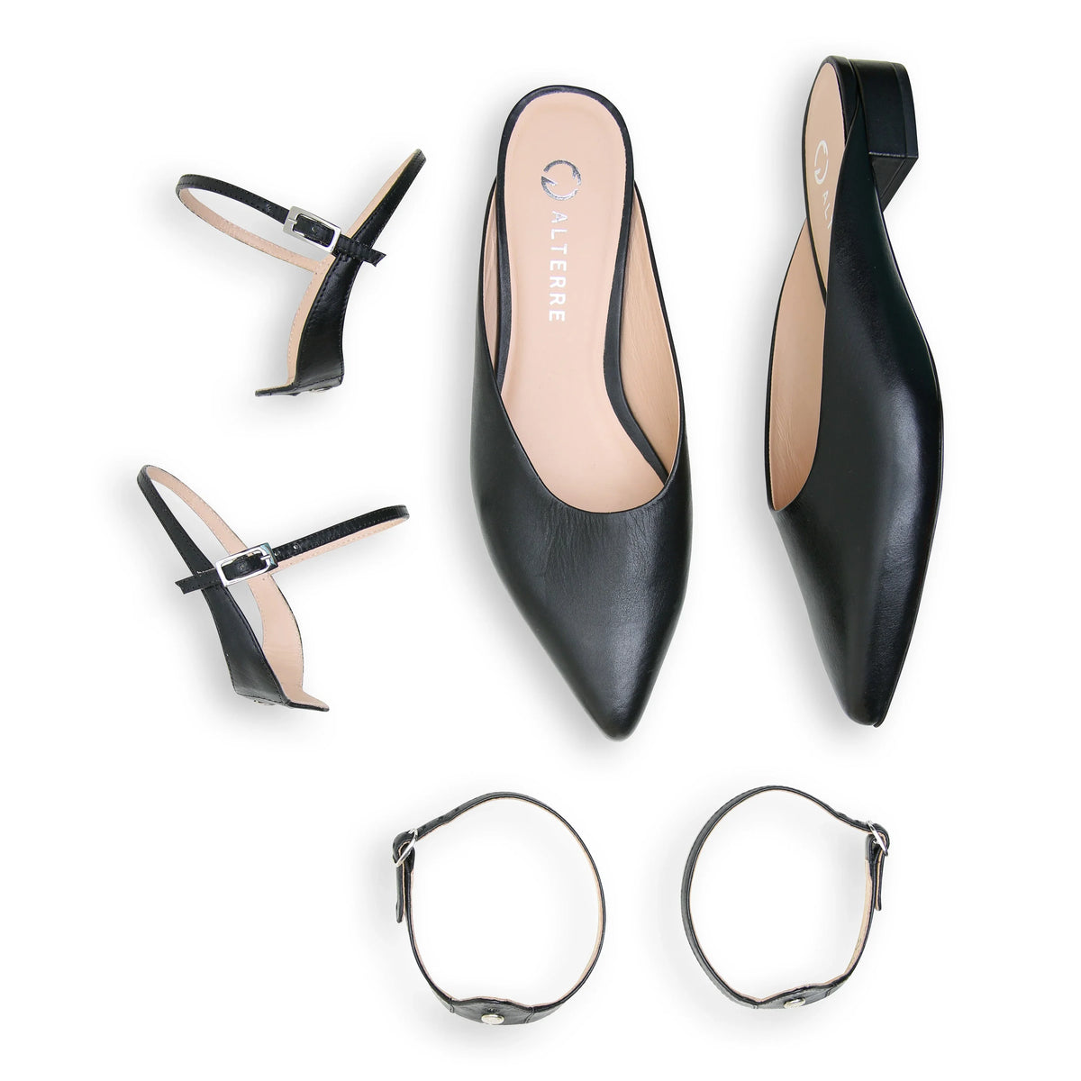 Shop Black Point Slide Starter Kit | Alterre Interchangeable Heels - Sustainable & Ethical Footwear