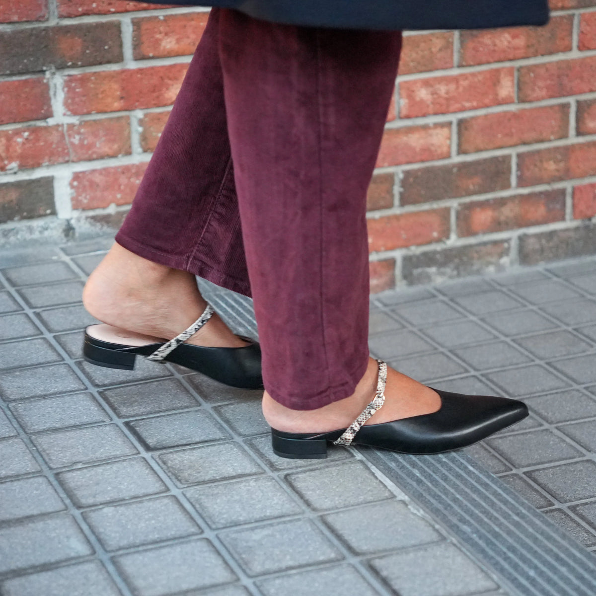 Black Point Slide + Python Twiggy Strap Customized Slides | Alterre Sustainable Slides - Ethical, Interchangeable Footwear