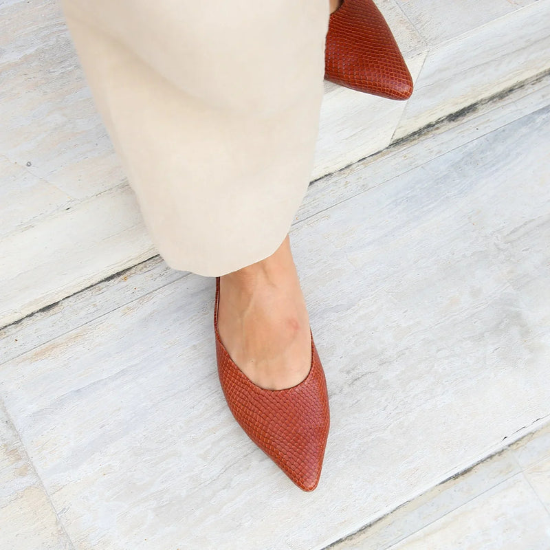 Shop Brown Snake Point Slides | Alterre Interchangeable Sandals - Sustainable & Ethical Footwear