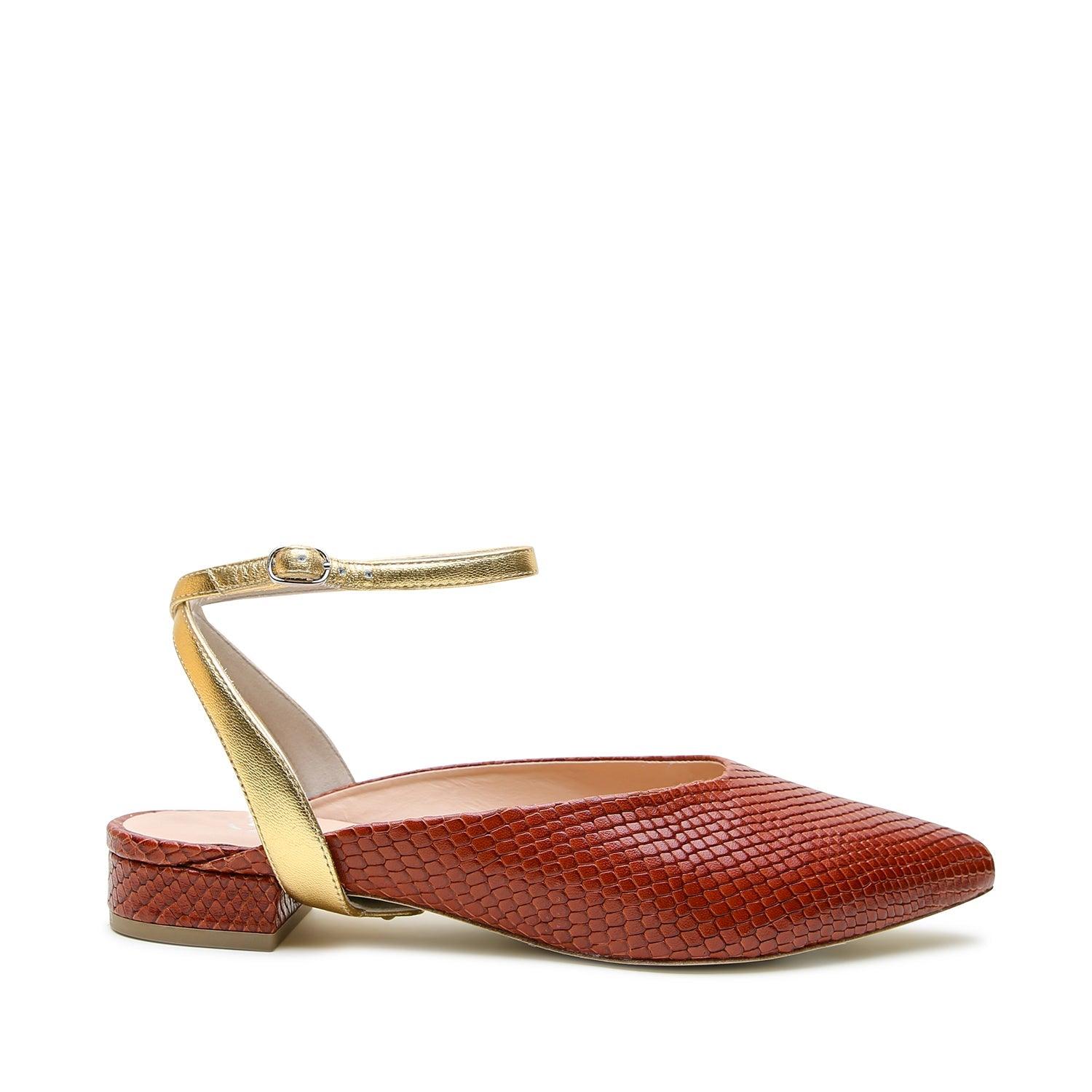 Snake Point Slide + Gold Marilyn Strap