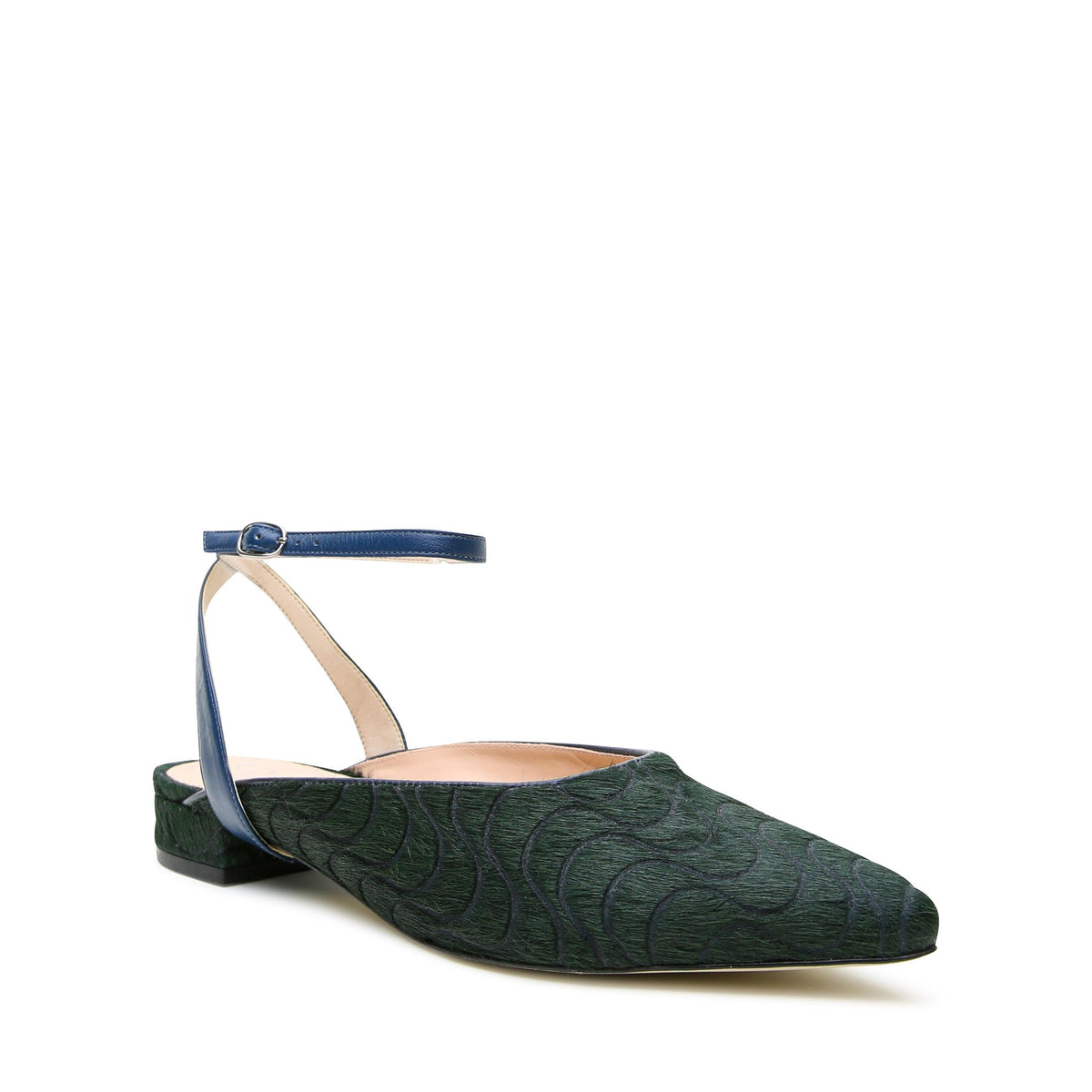 Groovy Green Point Slide + Evening Sky Marilyn Strap