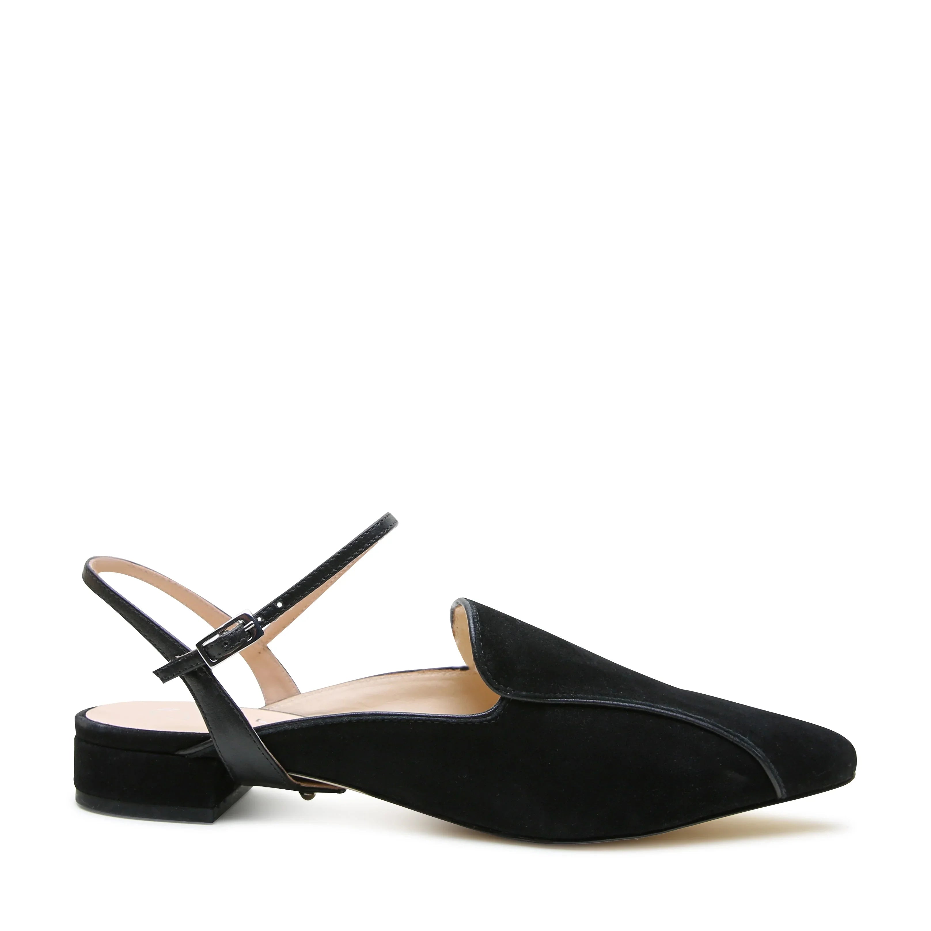 Suede Pointed Loafer + Amal Strap