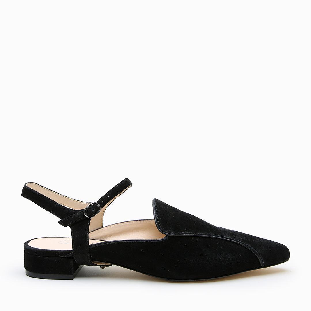 Suede Pointed Loafer + Jackie Strap
