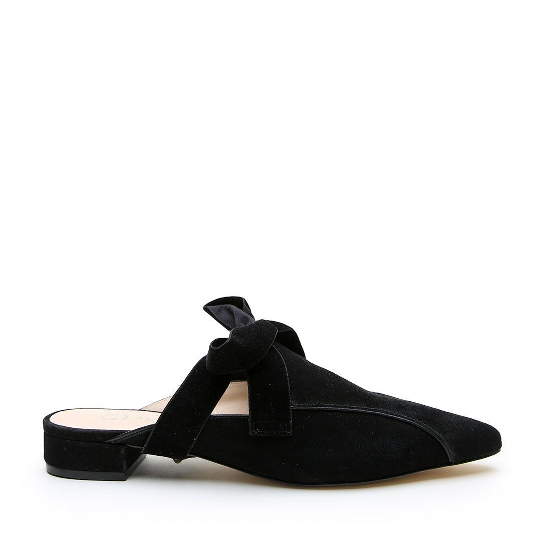 Suede Pointed Loafer + Marie Strap