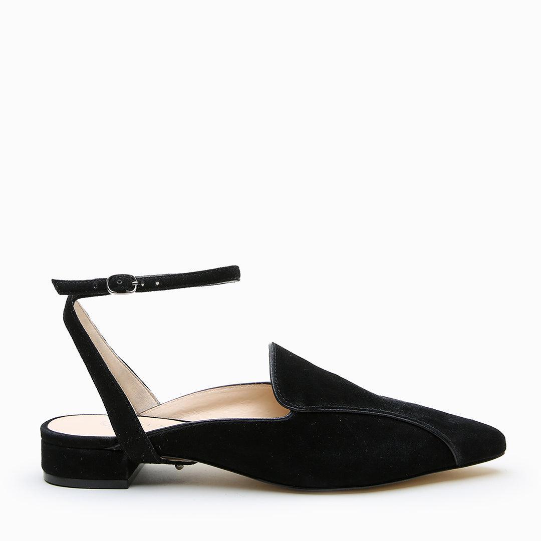 Suede Pointed Loafer + Marilyn Strap