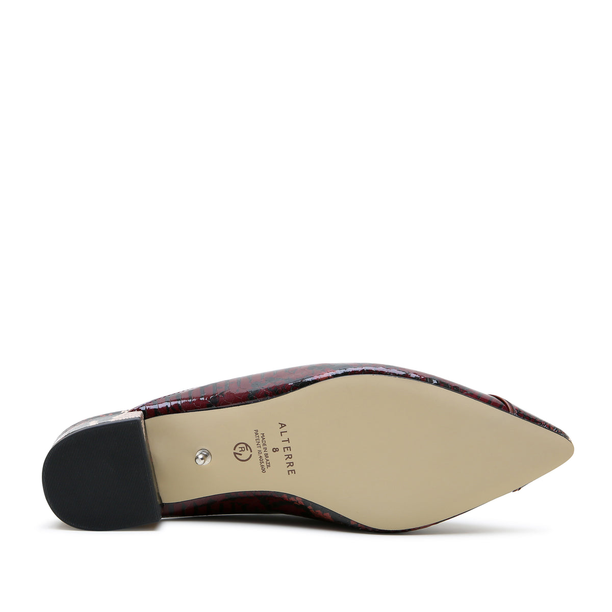 Burgundy Python Pointed Loafer