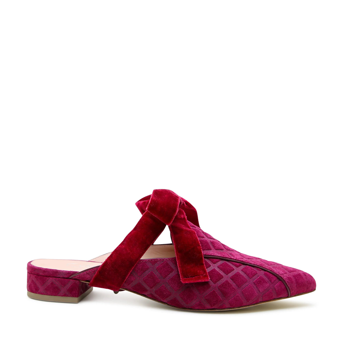 Shop Malbec Puff Pointed Loafer + Red Velvet Marie Strap | Alterre Interchangeable Slides - Sustainable & Ethical Footwear