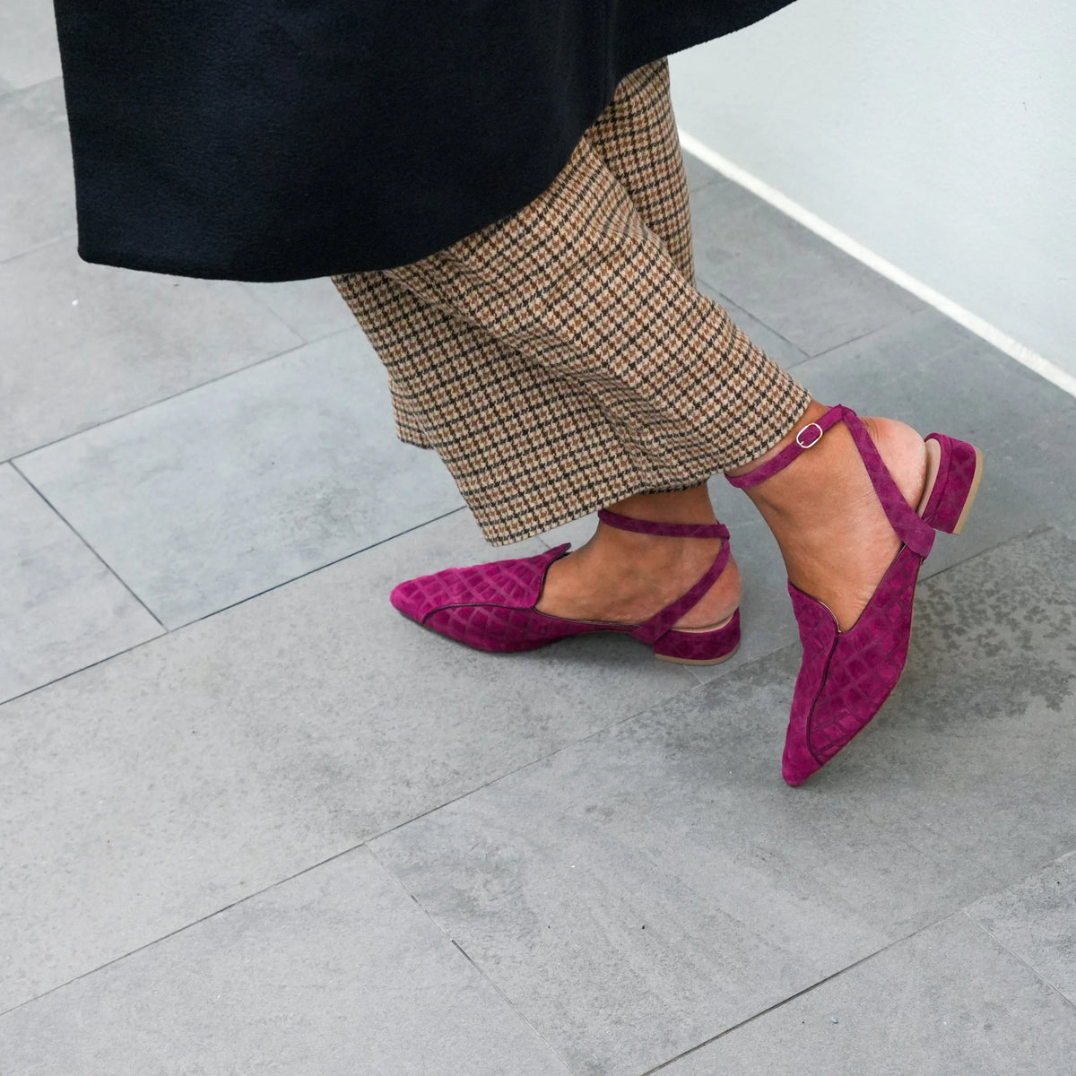 Malbec Puff Pointed Loafer + Marilyn Strap  | Alterre Interchangeable Slides - Customizable 2-in-1 Shoes