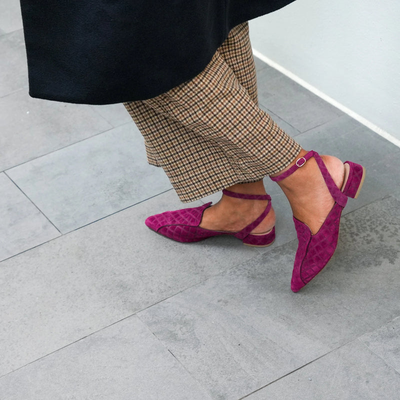 Malbec Puff Pointed Loafer + Marilyn Strap  | Alterre Interchangeable Slides - Customizable 2-in-1 Shoes