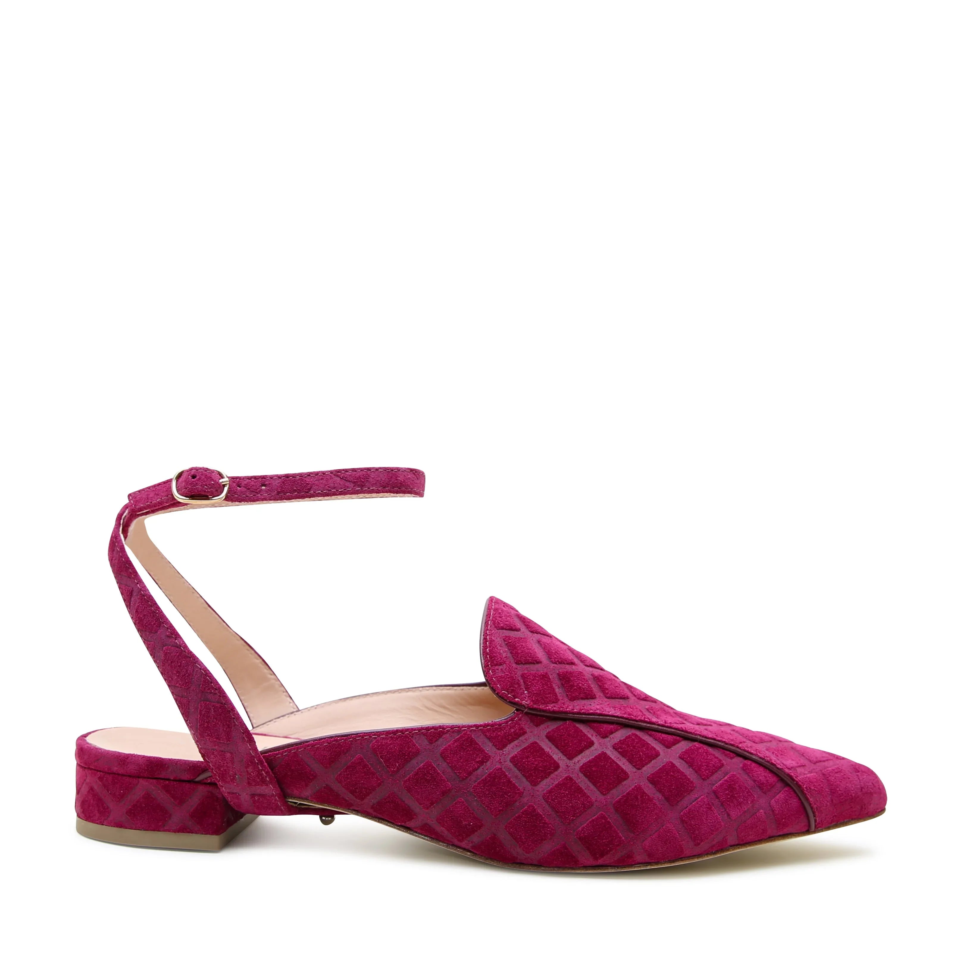 Malbec Puff Pointed Loafer + Marilyn Strap