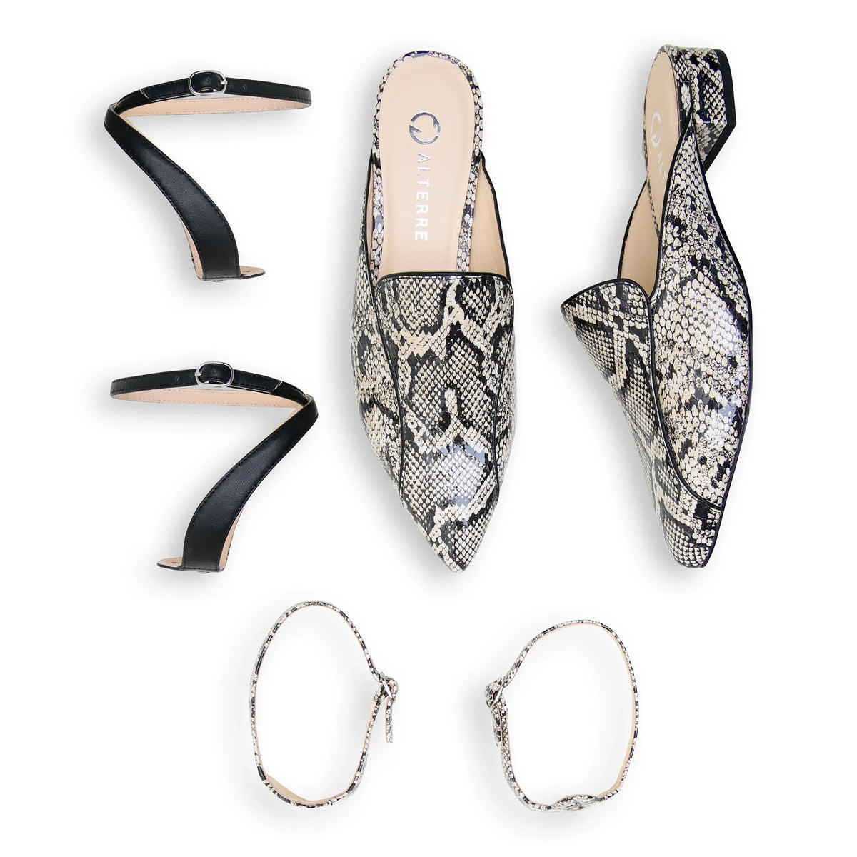 Shop Python Pointed Loafer Starter Kit | Alterre Interchangeable Loafers - Sustainable & Ethical Footwear