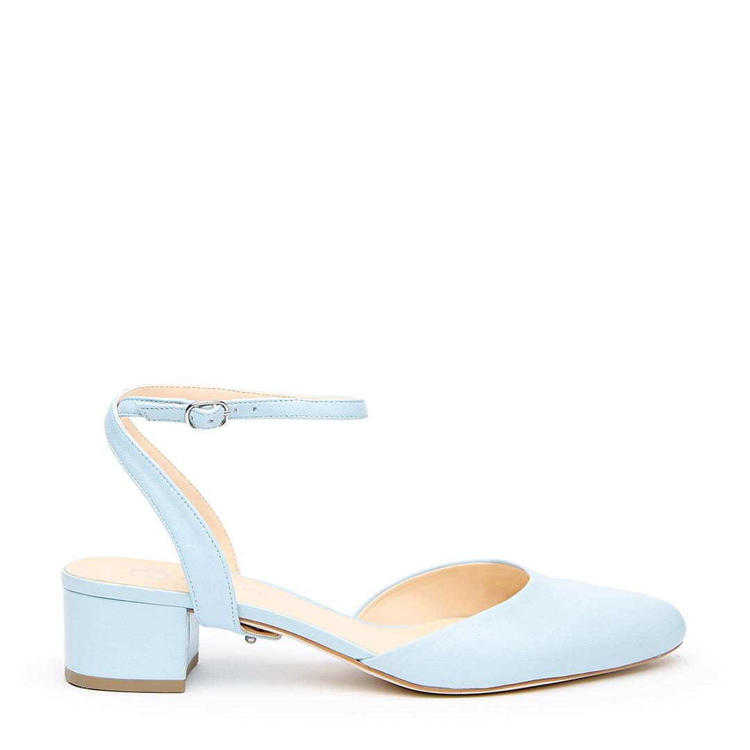 Alterre Customizable White V Mule + Marilyn Strap - White - 7