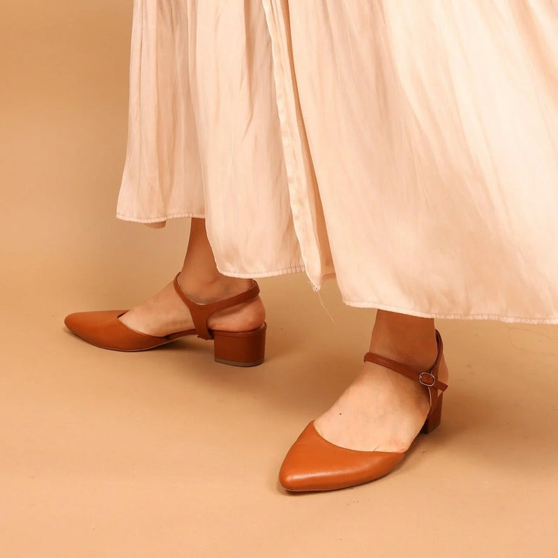 Cognac Slide +  Jackie Strap Customized Sandals | Alterre Sustainable Sandals - Ethical, Interchangeable Footwear