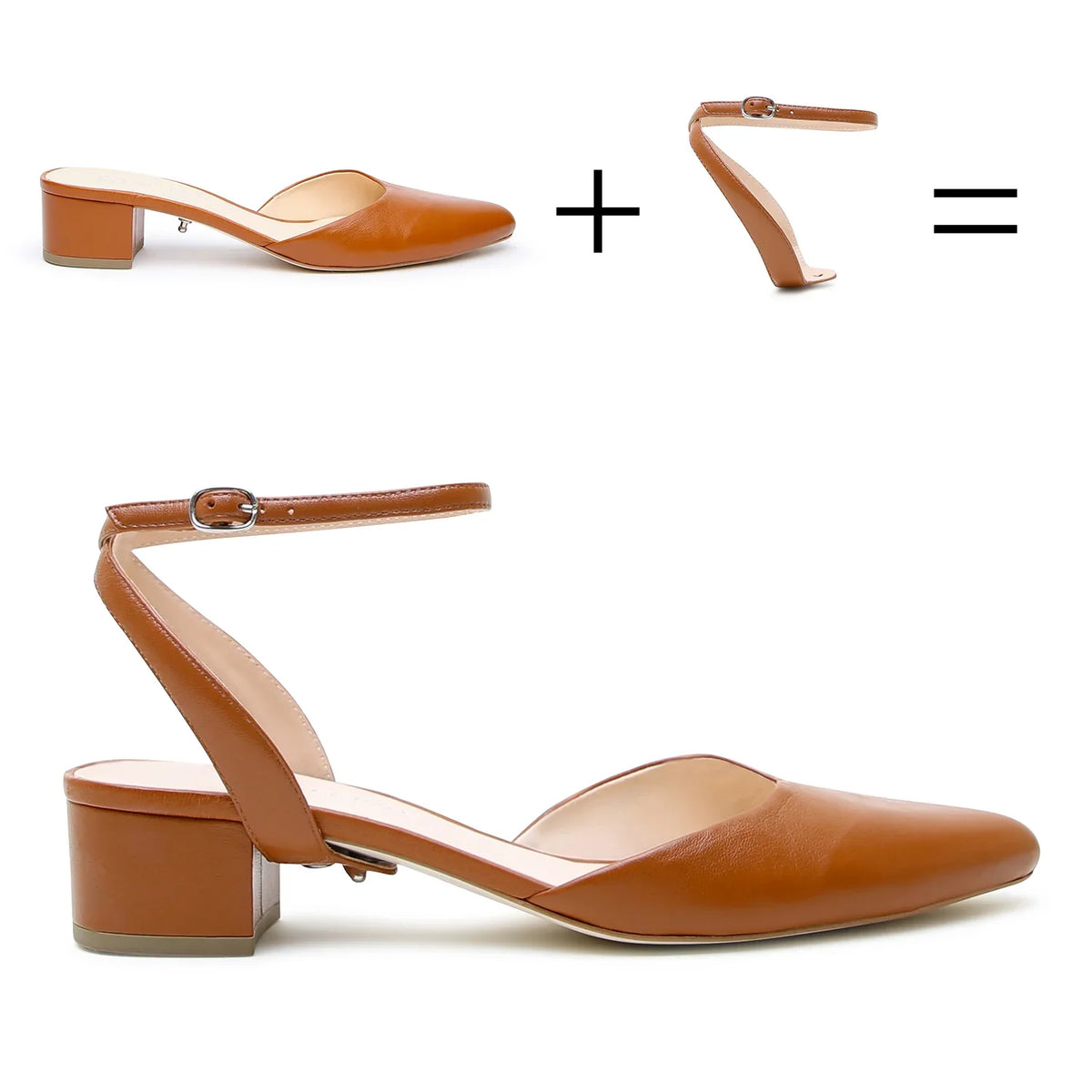 Cognac Slide + Marilyn Strap