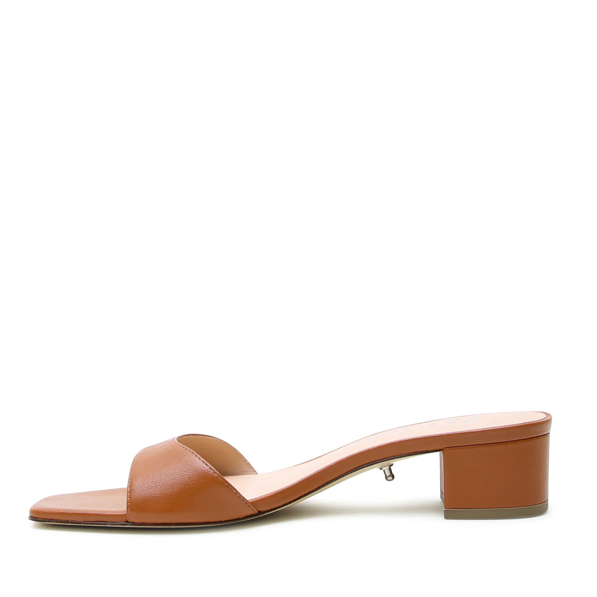 Comfortable cognac leather sandal with a polished square silhouette and mix-and-match Alterre strap styling for versatile wear.