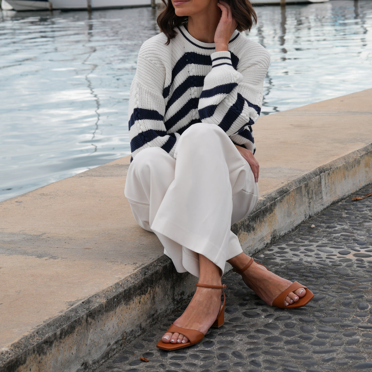 Marilyn in Cognac strap with interchangeable design and classic brown finish for elevated everyday wear.