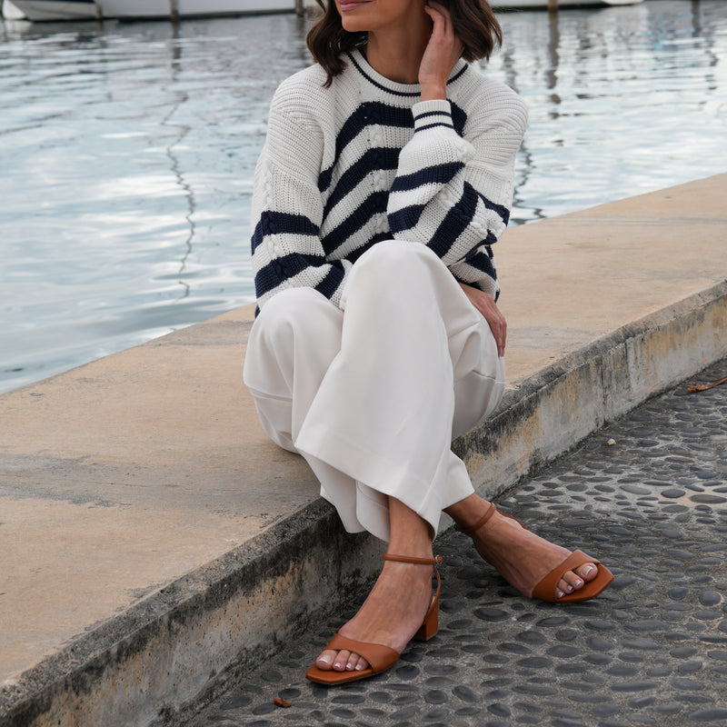 Marilyn in Cognac strap with interchangeable design and classic brown finish for elevated everyday wear.